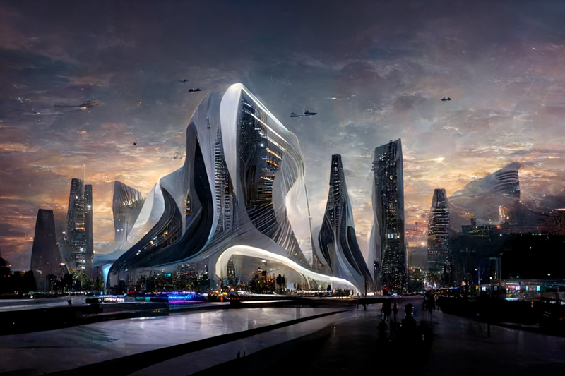 Valherya is a new civilization created by Blue Shadow. Inspired by the Zaha Hadid architecture. Created with AI Midjourney