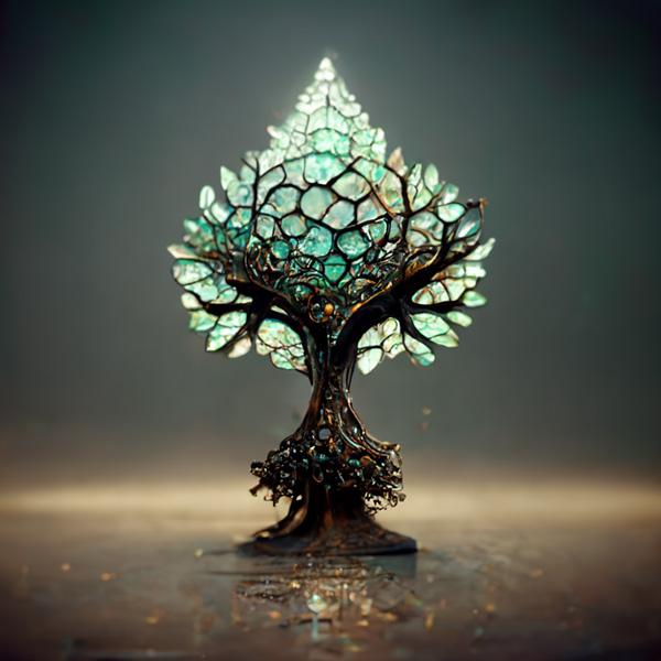 Midjourney prompt example keywords tree of life intricate