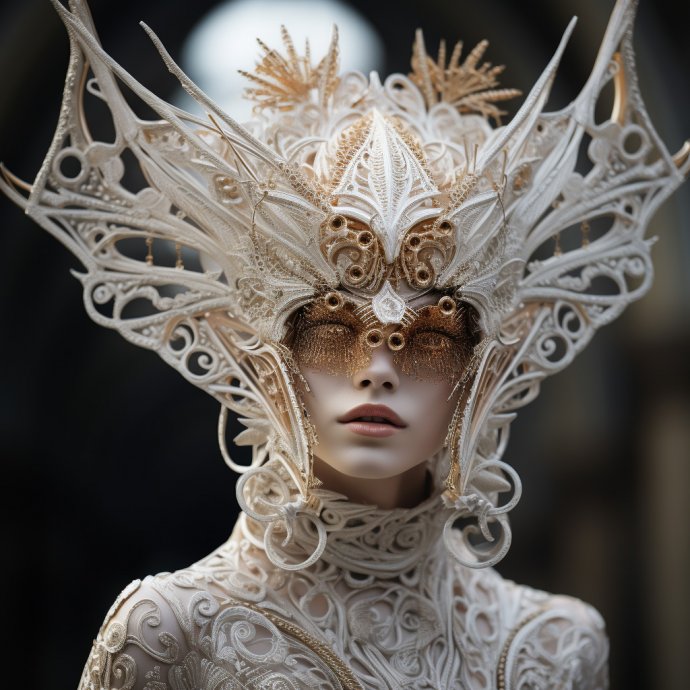 Cinematic Couture - This digital artwork embodies the spirit of avant-garde fashion photography, bringing together intricate details and a dramatic depth of field for a truly cinematic visual experience.