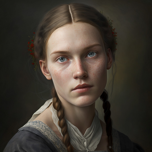 Midjourney portrait of a swedish woman
